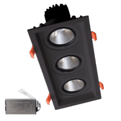 ΤΡΙΠΛΟ LED ΣΠΟΤ 3X15W 230V 4000K BL+ΚΙΤ ΑΣΦΑΛΕΙΑΣ