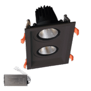 ΔΙΠΛΟ LED ΣΠΟΤ 2X30W 230V 3000K BL+ΚΙΤ ΑΣΦΑΛΕΙΑΣ