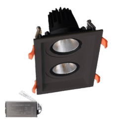 ΔΙΠΛΟ LED ΣΠΟΤ 2X30W 230V 4000K BL+ΚΙΤ ΑΣΦΑΛΕΙΑΣ