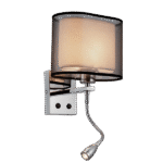 MERY ΑΠΛΙΚΑ 1XE27 +1WLED 4000K ΧΡΩΜΙΟ