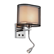 MERY ΑΠΛΙΚΑ 1XE27 +1WLED 4000K ΧΡΩΜΙΟ