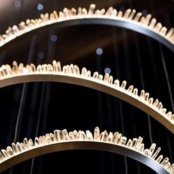 CORONA LED PENDANT 104W 3000K 860MM, GOLD - Image 3