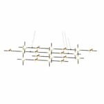 MODULAR LED PENDANT 48W 3000K, BLACK+GOLD - Image 2