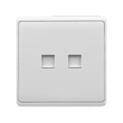 Elmark Πρίζα Δικτύου LONDON Διπλή RJ45 – Λευκή