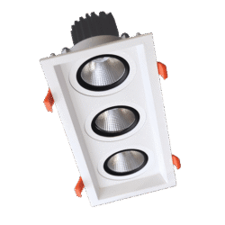 ΤΡΙΠΛΟ ΚΙΝΟΥΜΕΝΟ LED ΣΠΟΤ  3X15W 230V 3000K ΛΕΥΚΟ
