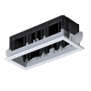 MODENA 3 MODULE RECESSED BOX WITH FRAME WHITE