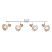 ADDY ΣΠΟΤ 4XE14 ΛΕΥΚΟ ΛΕΥΚΟ/ΞΥΛΟ