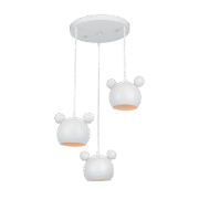 MICKEY ΚΡΕΜΑΣΤΟ ΦΩΤΙΣΤΙΚΟ 3XE27 ΛΕΥΚΟ