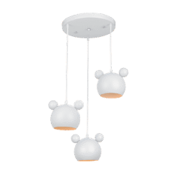 MICKEY ΚΡΕΜΑΣΤΟ ΦΩΤΙΣΤΙΚΟ 3XE27 ΛΕΥΚΟ