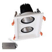 ΔΙΠΛΟ LED ΣΠΟΤ 2X15W 230V 3000K WH+ΚΙΤ ΚΙΤ ΑΣΦΑΛΕΙΑΣ