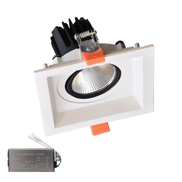WHE-37 ΤΕΤΡΑΓΩΝΟ LED ΣΠΟΤ 30W 230V 3000K WH+ΚΙΤ ΑΣΦΑΛΕΙΑΣ - Image 1