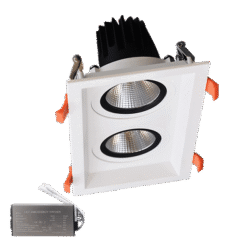 ΔΙΠΛΟ LED ΣΠΟΤ 2X30W 230V 3000K WH+ΚΙΤ ΑΣΦΑΛΕΙΑΣ