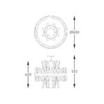 ZUMA LINE CEILING LAMP CONSTANTINOPLE C0567 8XG9 - Image 2