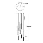 ZUMA LINE LE PENDANT ONE 9X5W 3000K GOLD - Image 2