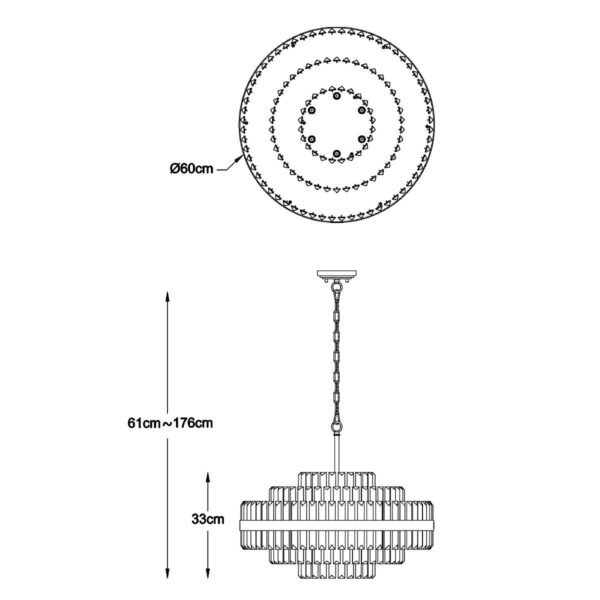 ZUMA LINE PENDANT CONSTANTINOPLE P0567-08C-7G 8XG9 - Image 4