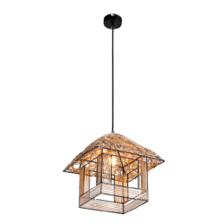 WOODY-H ΚΡΕΜΑΣΤΟ ΦΩΤΙΣΤΙΚΟ 1XE27 300x300mm