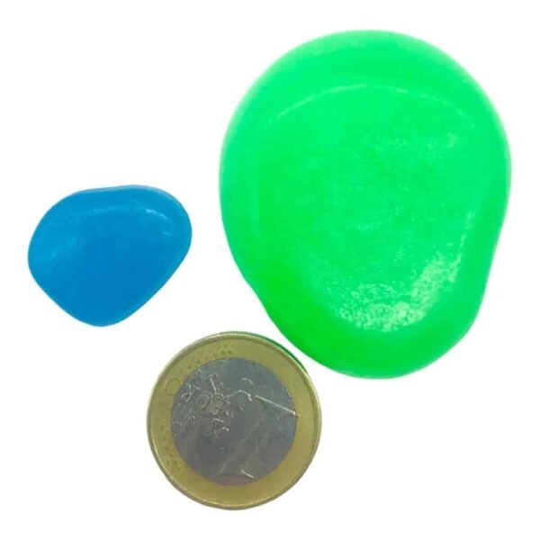 100420 Μεγάλα Διακοσμητικά Φωσφοριζέ Βότσαλα 1KG (Λευκό) - Image 3