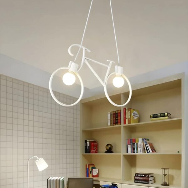 101383 Μεταλλικό Κρεμαστό Φωτιστικό Οροφής Ποδήλατο 2ΧΕ27 37x61cm - Image 4