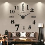 100382 Ρολόι Τοίχου Numbers And Letters Black Do It Yourself