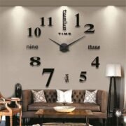 100382 Ρολόι Τοίχου Numbers And Letters Black Do It Yourself