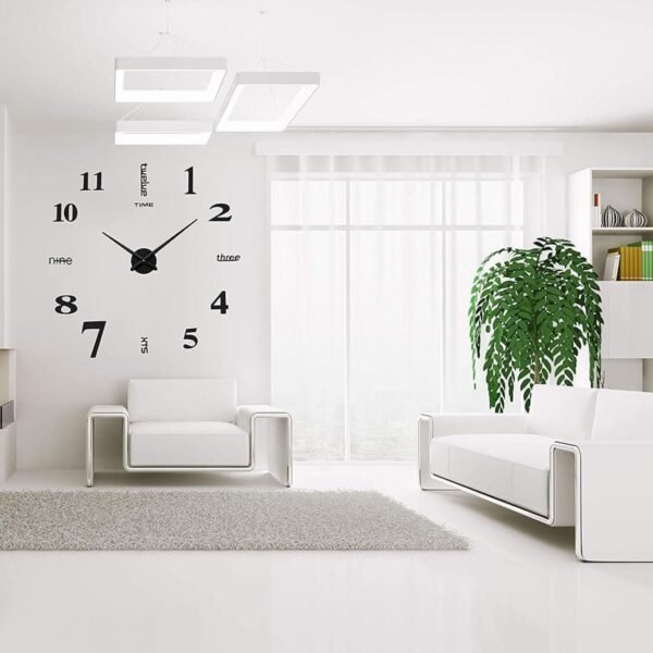 100382 Ρολόι Τοίχου Numbers And Letters Black Do It Yourself - Image 2