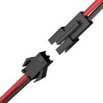 Ταχυσύνδεσμος JST SM 2 Pin Σετ Συνδέσμου Αρσενικό – Θηλυκό με Καλώδιο 22AWG 15cm - Image 2