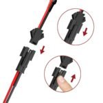 Ταχυσύνδεσμος JST SM 2 Pin Σετ Συνδέσμου Αρσενικό – Θηλυκό με Καλώδιο 22AWG 15cm - Image 3