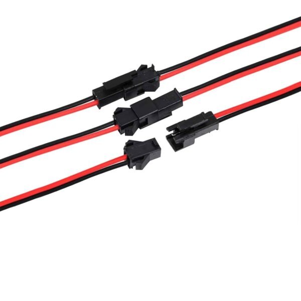 Ταχυσύνδεσμος JST SM 2 Pin Σετ Συνδέσμου Αρσενικό – Θηλυκό με Καλώδιο 22AWG 15cm - Image 4