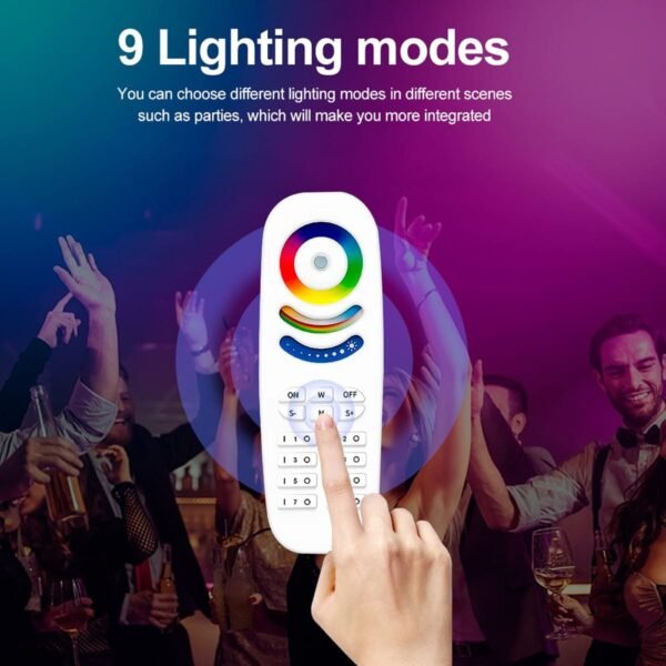 101540 Χειριστήριο LED RGB+CCT 2.4GHz Full Touch 8 Ζώνες DC12-24V 5CH 4A - Image 2