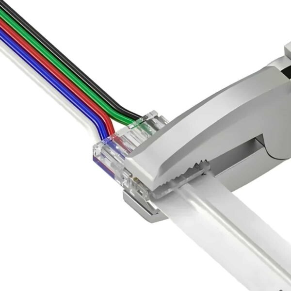 101548 Ταχυσύνδεσμος Ταινίας LED COB RGB+W 12mm Με Καλώδιο 15cm (5 PIN) - Image 3