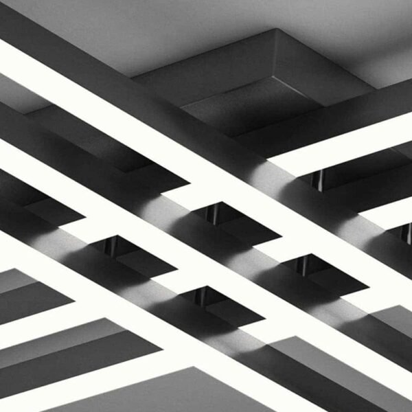 HALO LED Φωτιστικό Οροφής 96W Dimmable CCT 8000lm Μαύρο Μεταλλικό με Χειριστήριο IP20 230V - Image 4