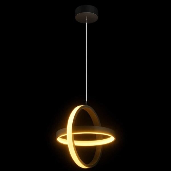 LG-6438 Κρεμαστό LED Φωτιστικό Οροφής Μαύρο 20W CCT με Εναλλαγή Φωτισμού μέσω Διακόπτη - Image 4