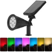 Ηλιακό Φωτιστικό Αδιάβροχο Καρφωτό LED RGB IP65