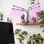 100497 Grow Light LED Ανάπτυξης Φυτών Γλάστρας με 4 Κινούμενες Κεφαλές & Βάση Μανταλάκι - Image 3
