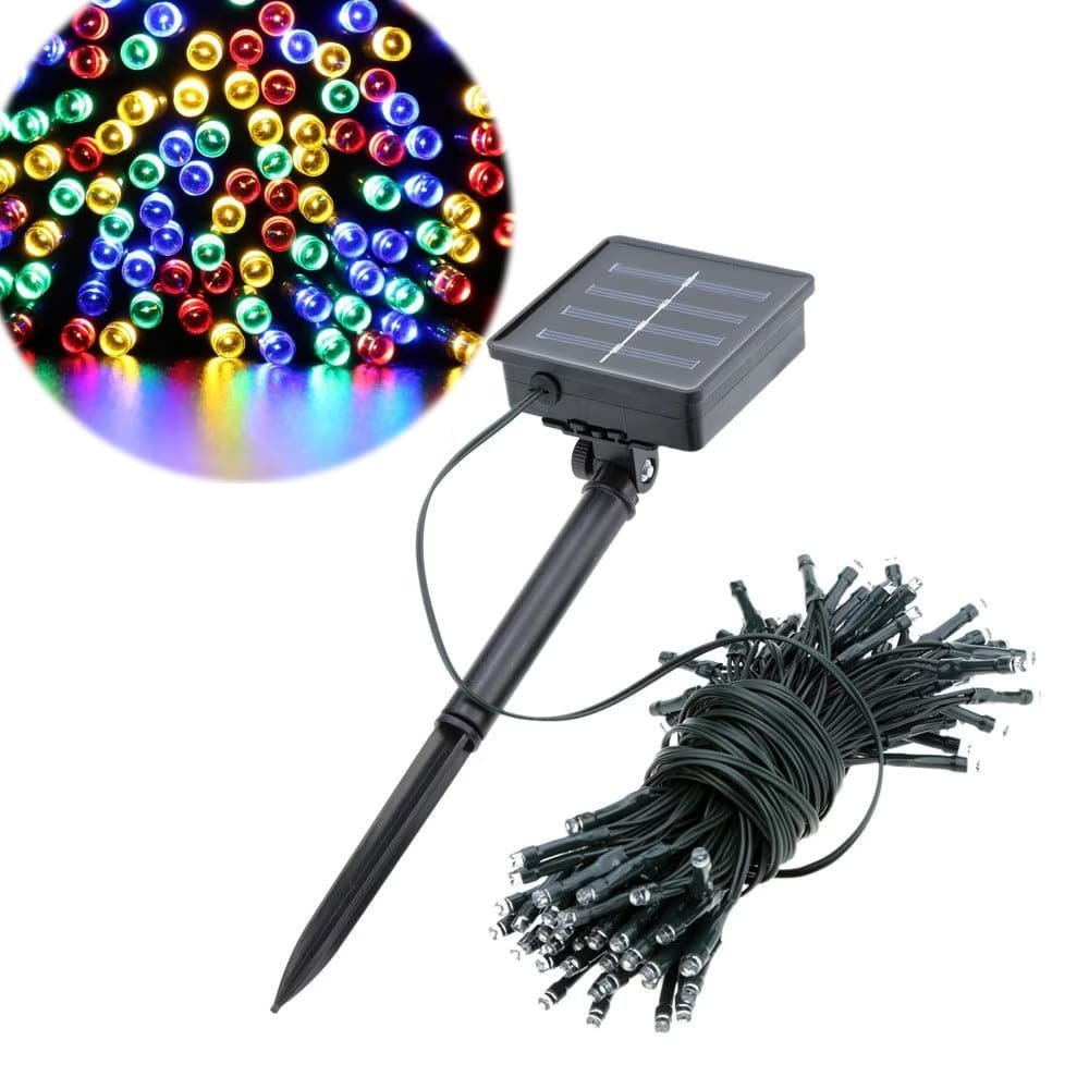 100τμχ-LED-Ηλιακά-Χριστουγεννιάτικα-Λαμπάκια-RGB-2 100τμχ LED Ηλιακά Χριστουγεννιάτικα Λαμπάκια RGB - Image 1