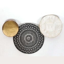 19435 Μεταλλικό Διακοσμητικό Τοίχου Spheres BL 65x4x45CM