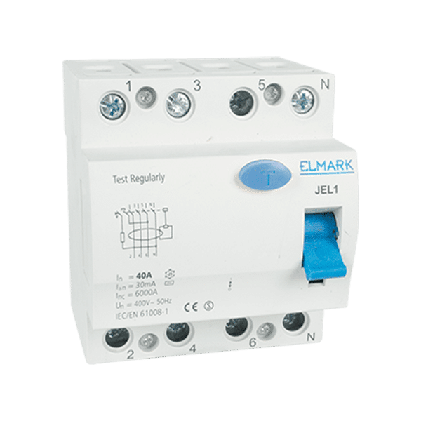 40484-2 ΡΕΛΕ ΔΙΑΡΡΟΗΣ JEL1 4P 80A/500MA - Image 1