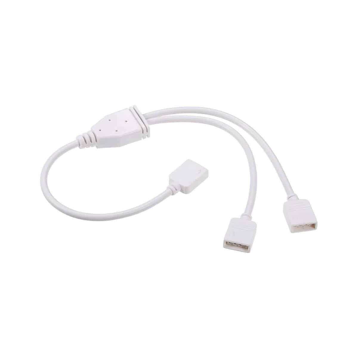 4Pin-Splitter-Σύνδεσμος-1-σε-2-για-5050-RGB-Ταινία-LED 100099 Ταχυσύνδεσμος Τροφοδοσίας Διαχωριστής (Splitter) - 1 x Strip To 2 x Strip 4 PIN Female για Ένωση από 1xRGB σε 2xRGB Ταινίες LED Πλάτους 10mm - Image 1
