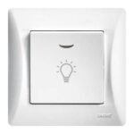 Lineme H Series Μπουτόν Κλιμακοστασίου Με Λυχνία LED 220-240V Λευκό