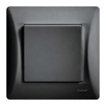 Lineme H Series Διακόπτης Μεσαίος Αλέ Ρετούρ Μαύρο