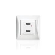 ΠΡΙΖΑ ΔΥΟ ΘΥΡΕΣ USB ΛΕΥΚΟ serie H