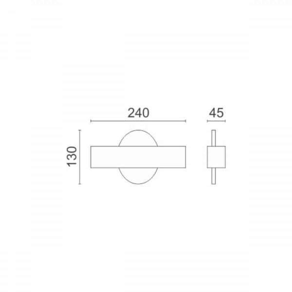 ΑΠΛΙΚΑ ΤΟΙΧΟΥ LED 4W 3000K - Image 2