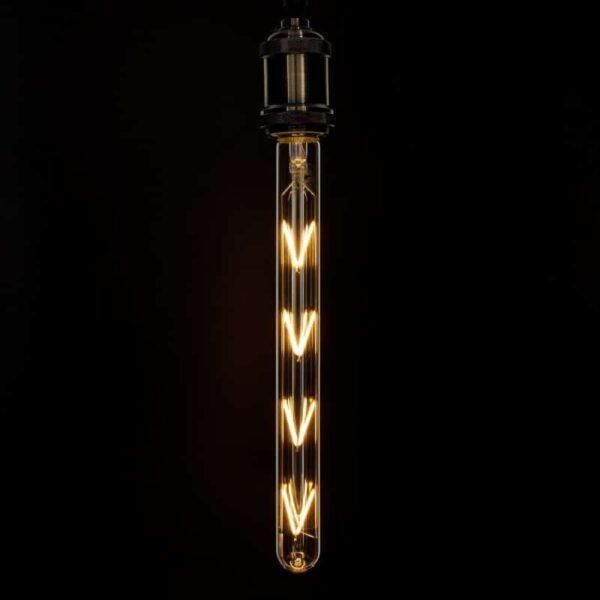 GloboStar® 99050 Λάμπα LED Filament E27 T30 Σωλήνας 8W 720lm 2200K Dimmable Μελί Γυαλί - Image 2