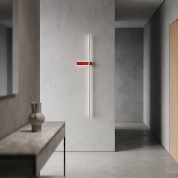 GB0111 LED Minimal Φωτιστικό Τοίχου 12W 60CM Κόκκινο - Image 2