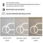 GB6288W LED Κρεμαστό Φωτιστικό 54W Λευκό Dimmable με Ρυθμιζόμενο CCT & Χειριστήριο - Image 4