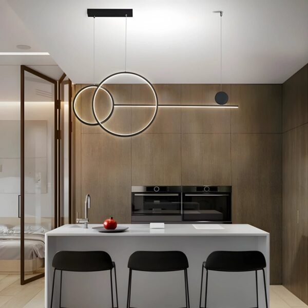 GB6288 LED Κρεμαστό Φωτιστικό 54W Μαύρο Dimmable με Ρυθμιζόμενο CCT & Χειριστήριο - Image 2