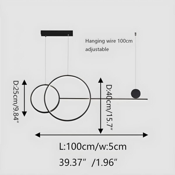 GB6288W LED Κρεμαστό Φωτιστικό 54W Λευκό Dimmable με Ρυθμιζόμενο CCT & Χειριστήριο - Image 3