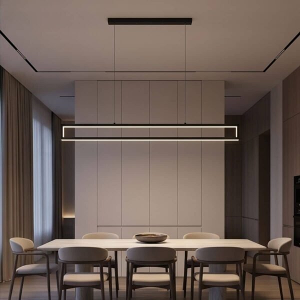 GB6381 LED Minimal Μεταλλικό Κρεμαστό Φωτιστικό 35W CCT & Dimmable με Χειριστήριο - Image 3
