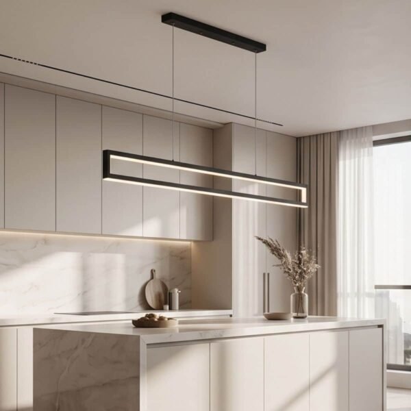 GB6381 LED Minimal Μεταλλικό Κρεμαστό Φωτιστικό 35W CCT & Dimmable με Χειριστήριο - Image 2