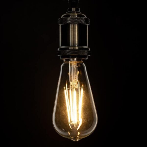 GloboStar® 99015 Λάμπα LED Filament E27 ST64 4W 400lm 2700K Dimmable Διάφανο Γυαλί - Image 2